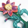 LaliBlue : Halloween Woods : Skull Flower Brooch
