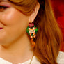 Laliblue : Christmas : Squirrel in a Christmas wreath earrings