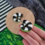 Cherryloco : Striped Worm Snake Hoop Stud Earrings