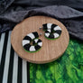 Cherryloco : Striped Worm Snake Hoop Stud Earrings