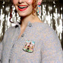 LaliBlue : Christmas : Sweet Christmas House Brooch