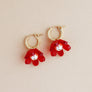 Wolf & Moon : Tulip Hoops in Scarlet