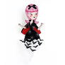 LaliBlue : Halloween Woods : Vampiress with Bats Brooch