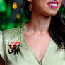 LaliBlue : Cursed Carnival : Ventriloquist and her dummy Brooch