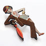 LaliBlue : Circus Freaks : Victor Victoria Brooch