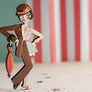 LaliBlue : Circus Freaks : Victor Victoria Brooch