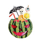 LaliBlue : Summerween : Watermelon Cocktail Brooch