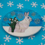 Dolly Dimple Design : Winter Rabbit Brooch