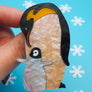 Dolly Dimple Design : Emperor Penguin & Chick Acrylic Brooch