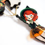 LaliBlue : Cursed Carnival : Witch with Balloons Brooch
