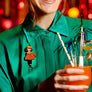 LaliBlue : Creepy Party : Woman dressed as a pumpkin brooch