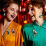 LaliBlue : Creepy Party : Woman dressed as skeleton brooch