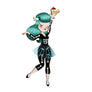 LaliBlue : Creepy Party : Woman dressed as skeleton brooch