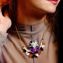 LaliBlue : Creepy Party : Woman with Halloween garland necklace