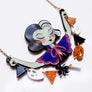LaliBlue : Creepy Party : Woman with Halloween garland necklace