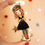 LaliBlue : Christmas : Woman with Umbrella Brooch