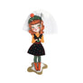 LaliBlue : Christmas : Woman with Umbrella Brooch