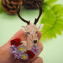 Dolly Dimple Design : Deer Among Wildflowers Brooch