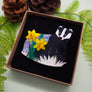 Dolly Dimple Design : Badger in Bloom Brooch