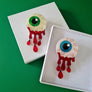 Cherryloco : Zombie Halloween Eyeball Charm Brooch or Pendant
