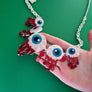 Cherryloco : Zombie Halloween Eyeball Charm Statement Necklace