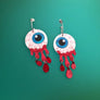 Cherryloco : Zombie Halloween Eyeball Dangle Earrings