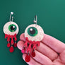 Cherryloco : Zombie Halloween Eyeball Dangle Earrings