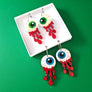 Cherryloco : Zombie Halloween Eyeball Dangle Earrings