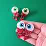 Cherryloco : Zombie Halloween Eyeball Stud Statement Earrings