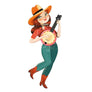 LaliBlue : Spring Festival : Girl playing the banjo Brooch