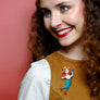 LaliBlue : Spring Festival : Girl playing the banjo Brooch