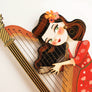 LaliBlue : Spring Festival : Girl playing the harp Brooch