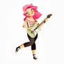 LaliBlue : Spring Festival : Girl playing the electric bass Brooch