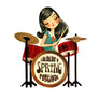 LaliBlue : Spring Festival : Girl playing drums brooch