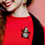 LaliBlue : Spring Festival : Girl playing drums brooch