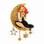 LaliBlue : Spring Festival : Singer sitting on the Moon Brooch