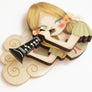 LaliBlue : Spring Festival : Girl playing the clarinet Brooch