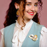 LaliBlue : Spring Festival : Girl playing the clarinet Brooch