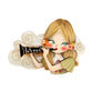 LaliBlue : Spring Festival : Girl playing the clarinet Brooch