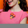 LaliBlue : Spring Festival : Accordion Flower Brooch