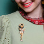 LaliBlue : Spring Festival : Pin-up Singer Brooch