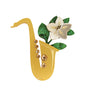 LaliBlue : Spring Festival : Saxophone Brooch