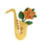 LaliBlue : Spring Festival : Saxophone Brooch