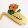 LaliBlue : Spring Festival : Saxophone Brooch