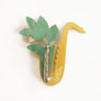 LaliBlue : Spring Festival : Saxophone Brooch