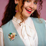 LaliBlue : Spring Festival : Girl playing the violin Brooch