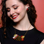 LaliBlue : Spring Festival : Red Accordion Necklace