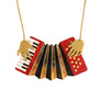 LaliBlue : Spring Festival : Red Accordion Necklace