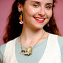 LaliBlue : Spring Festival : Girl playing the clarinet Necklace