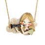 LaliBlue : Spring Festival : Girl playing the clarinet Necklace